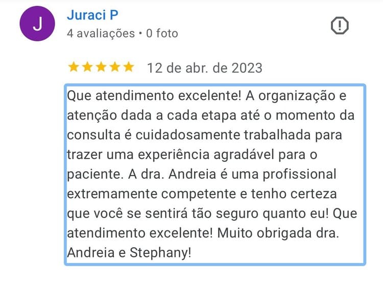 Depoimento de cliente